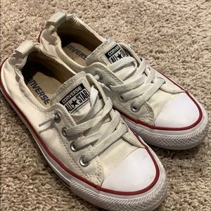 Converse white tennis shoes size 7